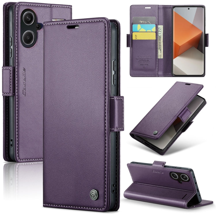 Custodia portafoglio in pelle con RFID per Xiaomi Redmi Note 13