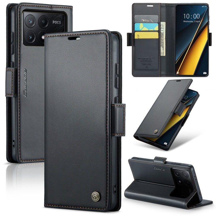 Custodia per telefono in pelle antifurto RFID CaseMe 023 con fibbia a farfalla, For Xiaomi Poco X6 Pro 5G/Redmi K70E 5G, For Xiaomi Poco X6 5G, For Xiaomi 14 Pro, For Xiaomi 14
