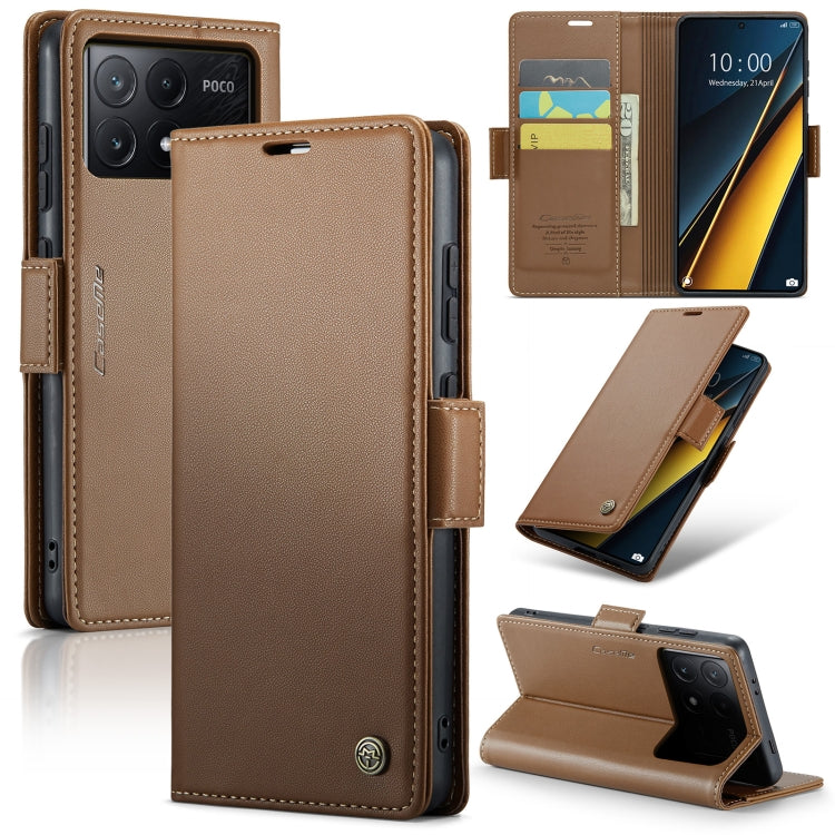 Custodia portafoglio in pelle con fibbia per Xiaomi 14 Pro