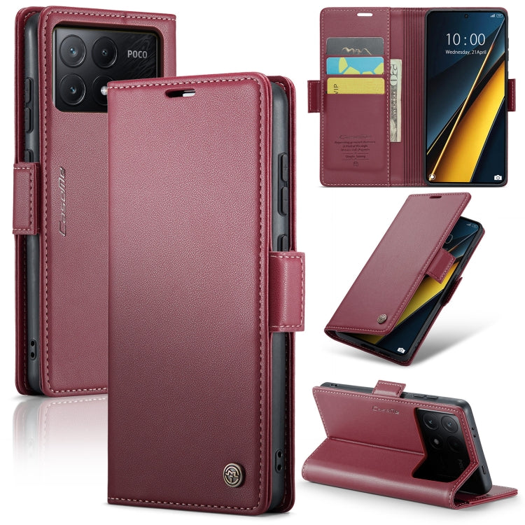 Custodia portafoglio in pelle con fibbia per Xiaomi 14 Pro