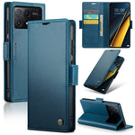 Custodia portafoglio in pelle con fibbia per Xiaomi 14 Pro