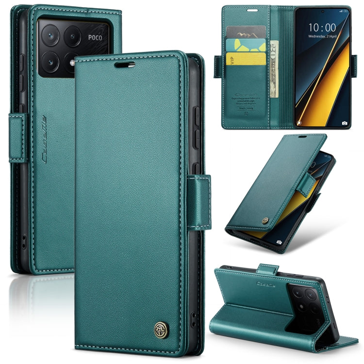 Custodia portafoglio in pelle con fibbia per Xiaomi 14 Pro