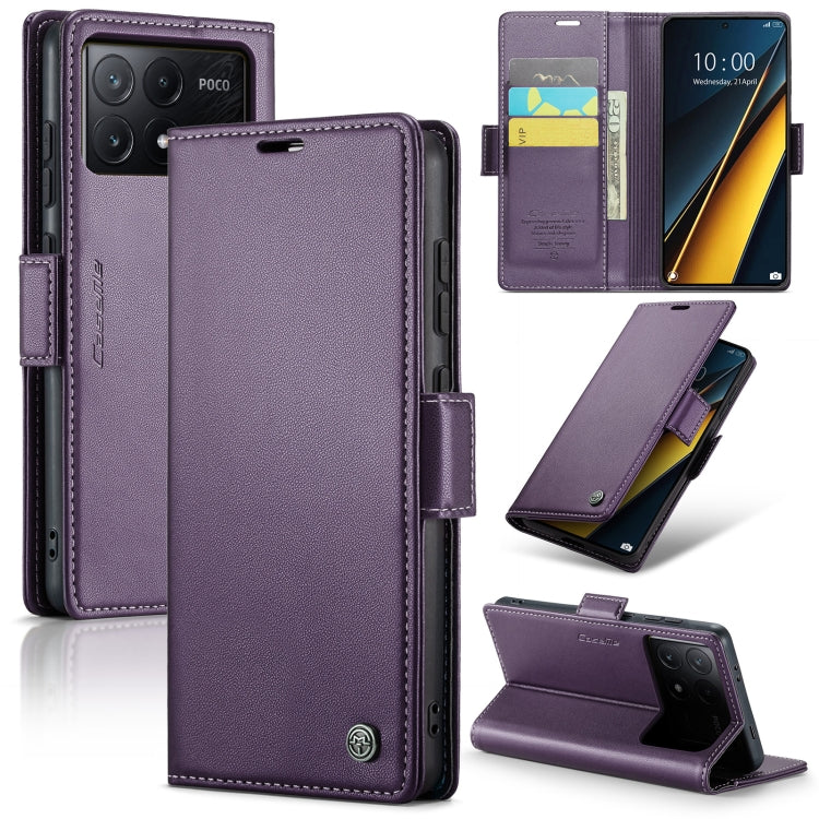 Custodia portafoglio in pelle con fibbia per Xiaomi 14 Pro
