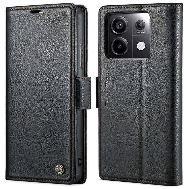 Custodia per telefono in pelle antifurto RFID CaseMe 023 con fibbia a farfalla, For Xiaomi Redmi Note 13 Pro 4G, For Xiaomi Redmi Note 13 4G, For Xiaomi Redmi 13C 4G / 13C 5G, For Xiaomi Poco C65 4G