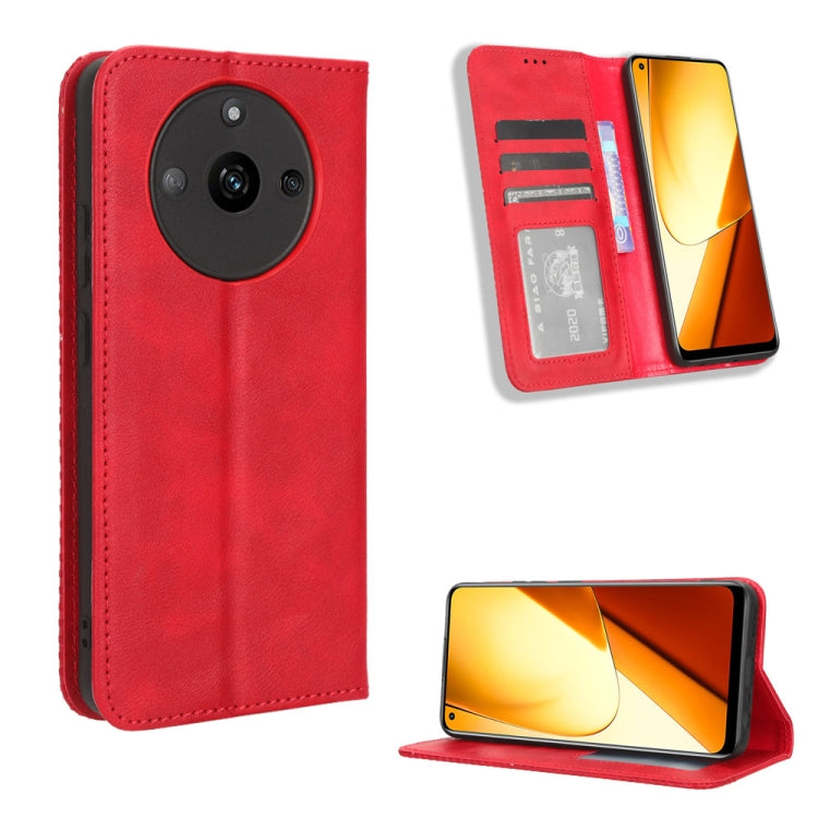 Custodia in pelle con fibbia magnetica per Realme 11 4G