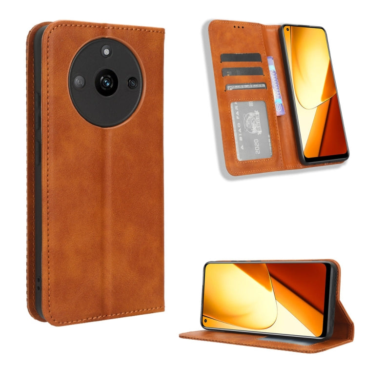 Custodia in pelle con fibbia magnetica per Realme 11 4G