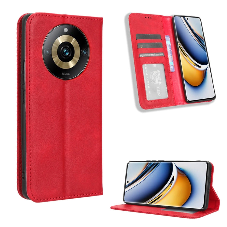 Custodia in pelle con fibbia magnetica per Realme 11 4G