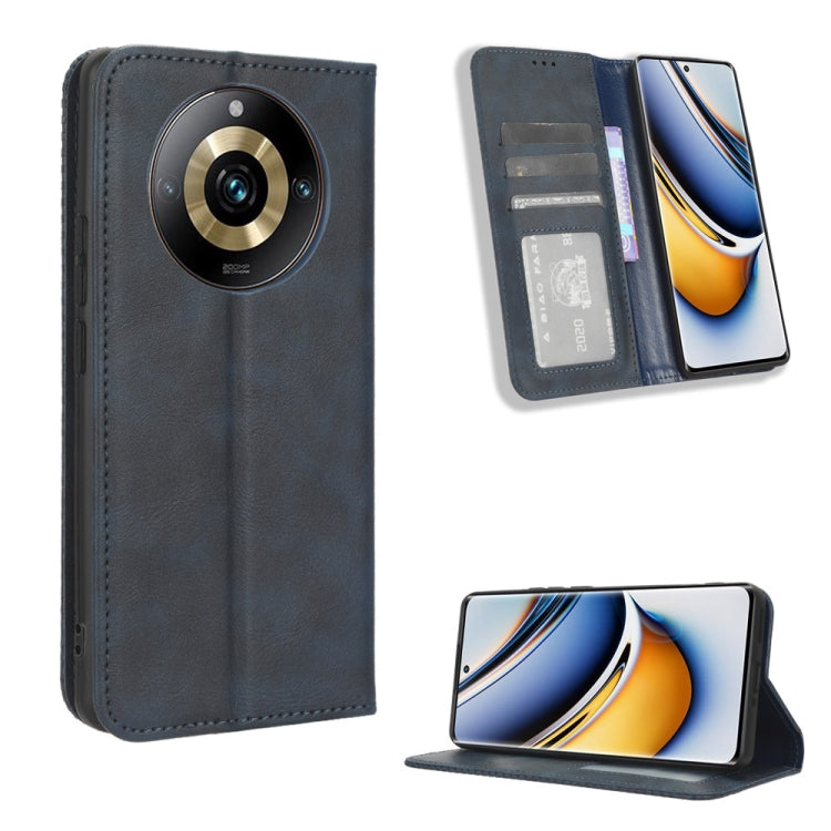 Custodia in pelle con fibbia magnetica per Realme 11 4G