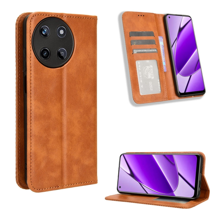 Custodia in pelle con fibbia magnetica per Realme 11 4G