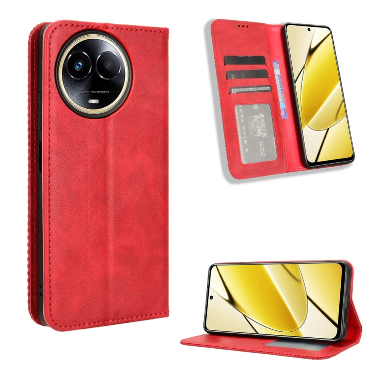 Custodia in pelle con fibbia magnetica per Realme 11 4G