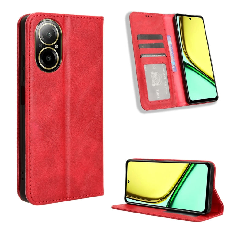 Custodia in pelle con fibbia magnetica per Realme 12 e 12X 5G