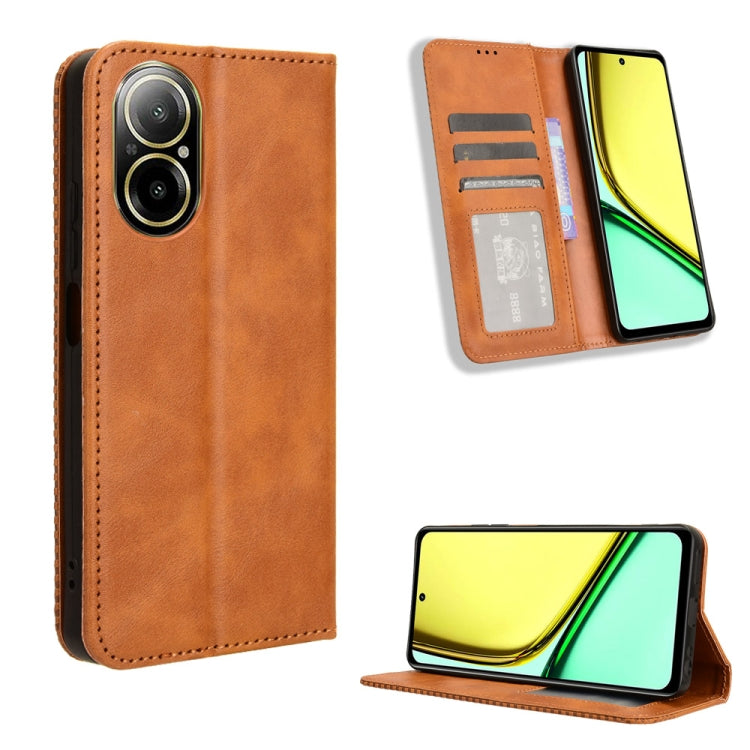 Custodia in pelle con fibbia magnetica per Realme 12 e 12X 5G