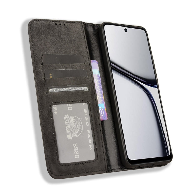Custodia per telefono in pelle con trama retrò con fibbia magnetica, For Realme C65 4G, For Realme GT Neo5 SE
