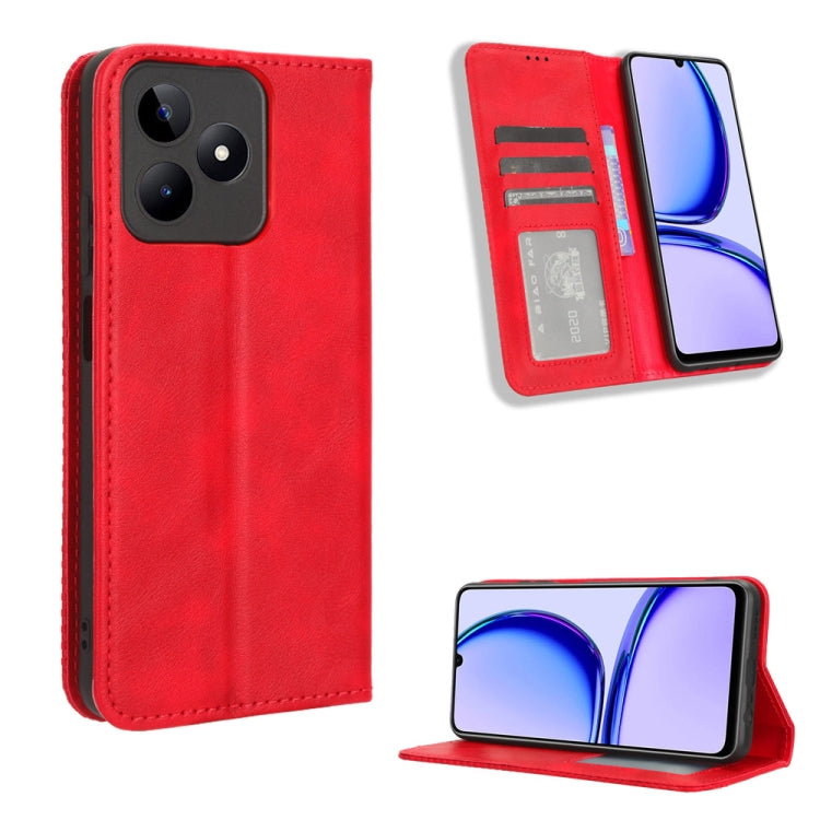 Custodia in pelle con fibbia magnetica per Realme 12 e 12X 5G