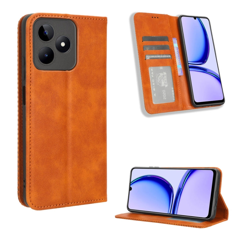 Custodia in pelle con fibbia magnetica per Realme 12 e 12X 5G