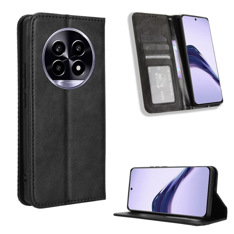 Custodia in pelle con fibbia magnetica per Realme 13+ 5G e modelli compatibili