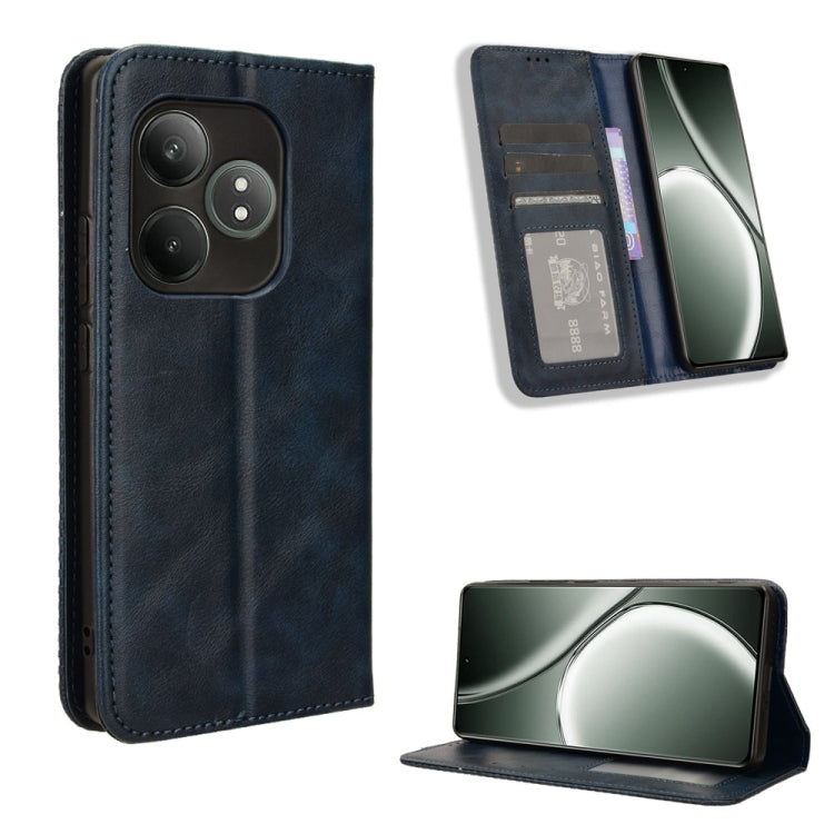 Custodia in pelle con fibbia magnetica per Realme 13+ 5G e modelli compatibili