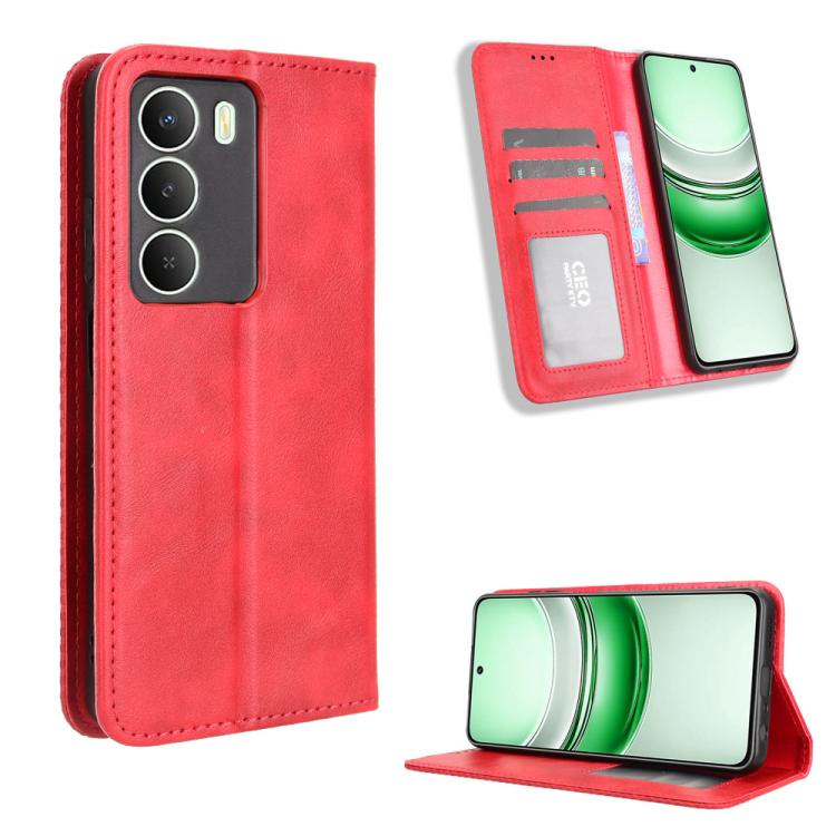 Custodia in pelle con fibbia magnetica per Realme C71 4G e modelli compatibili