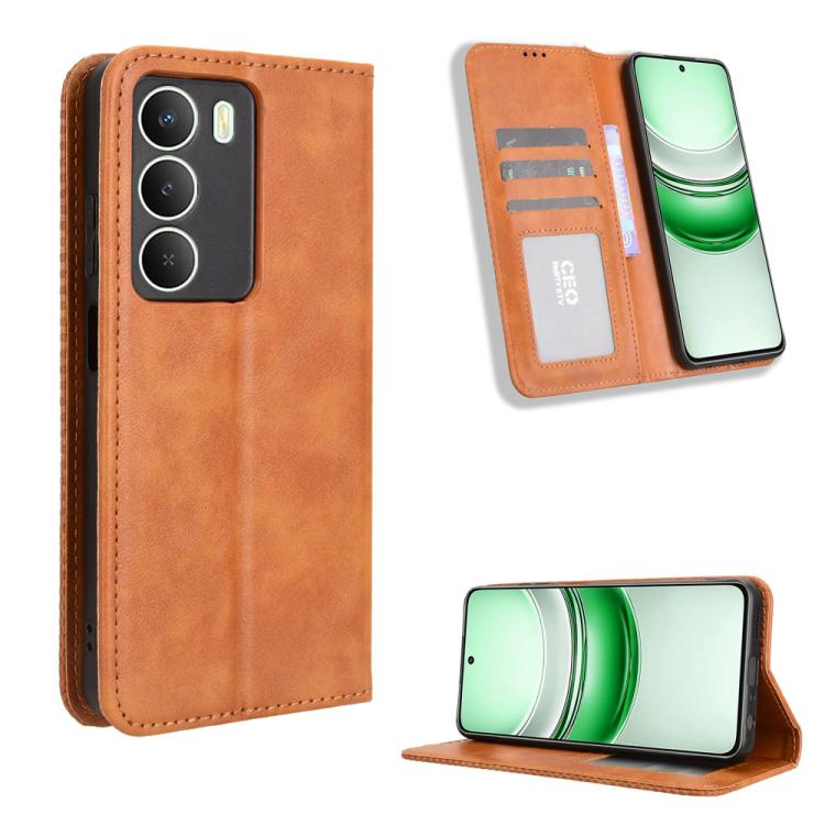 Custodia in pelle con fibbia magnetica per Realme C71 4G e modelli compatibili