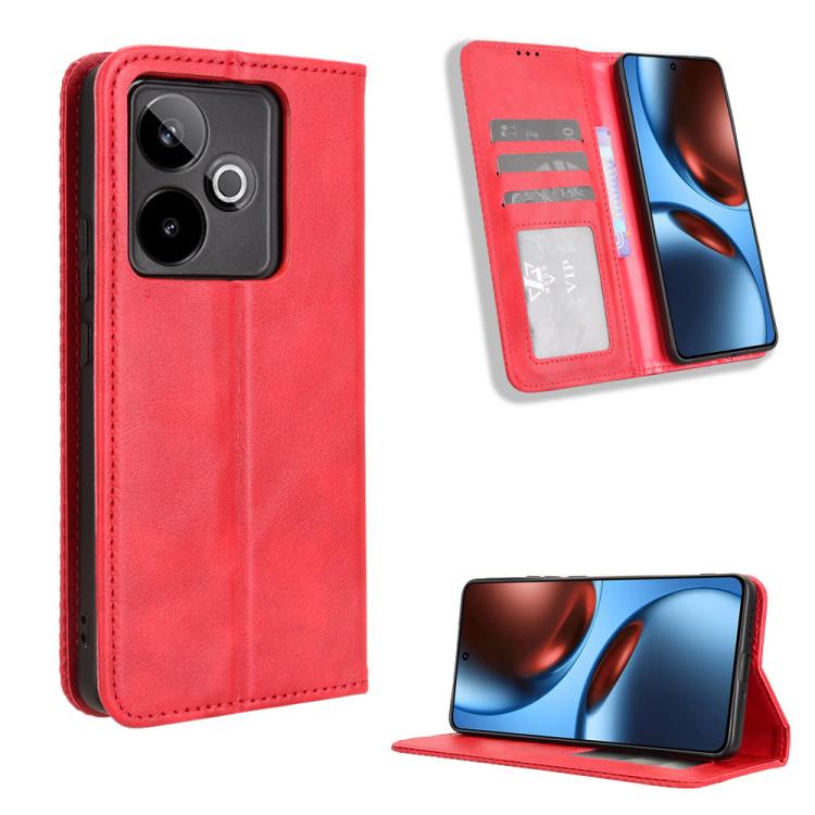 Custodia in pelle con fibbia magnetica per Realme C71 4G e modelli compatibili