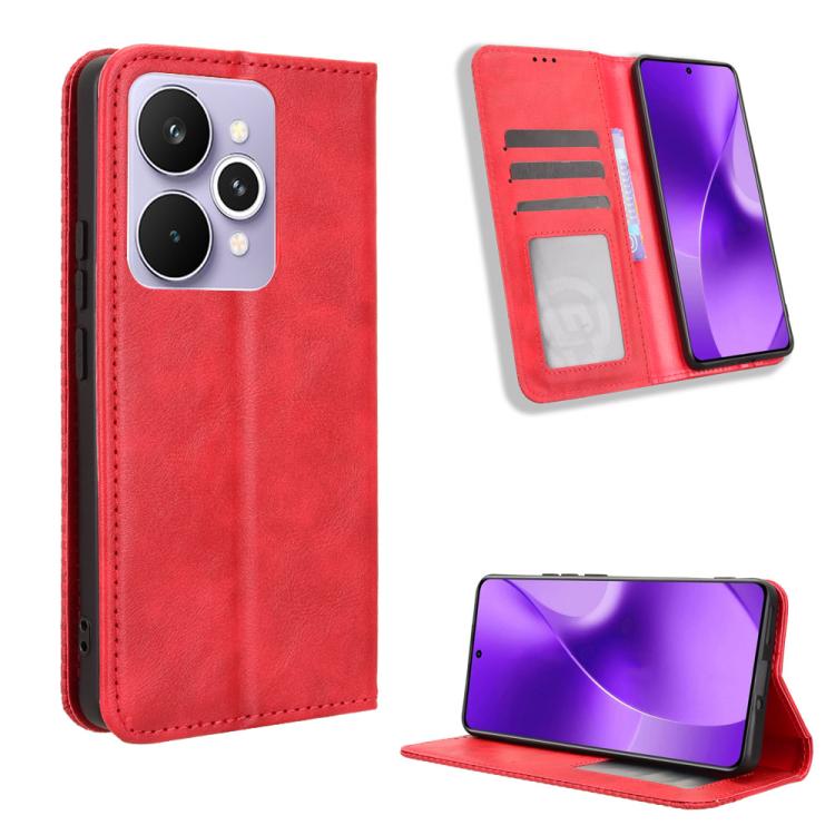 Custodia in pelle con fibbia magnetica per Realme P4 Pro 5G