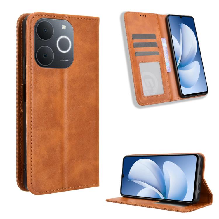 Custodia in pelle con fibbia magnetica per Realme P4 Pro 5G