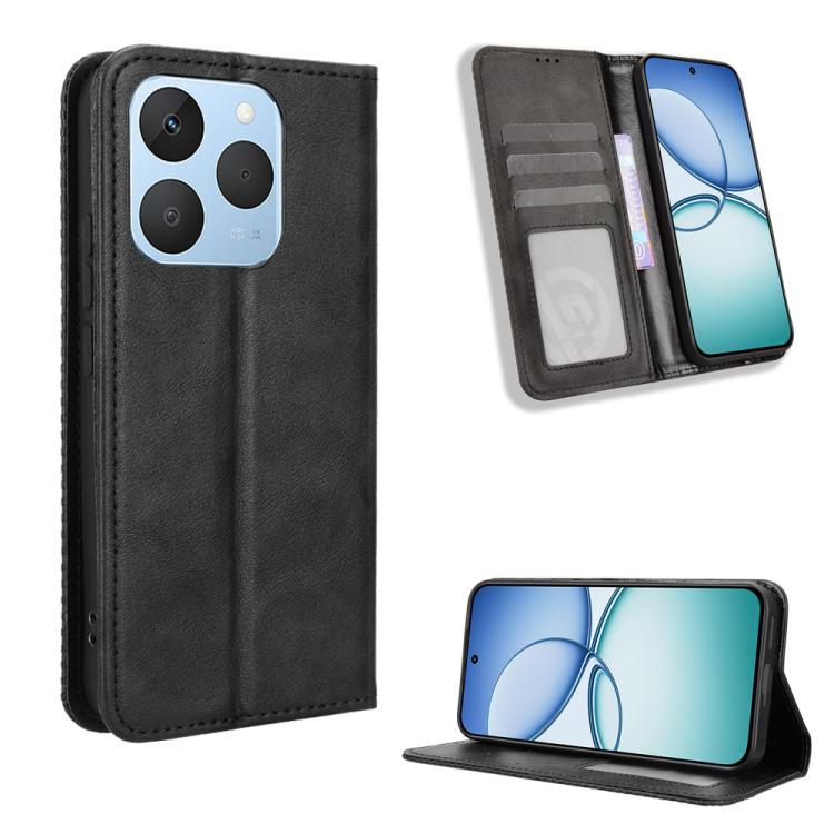 Custodia in pelle con fibbia magnetica per Realme P4 Pro 5G