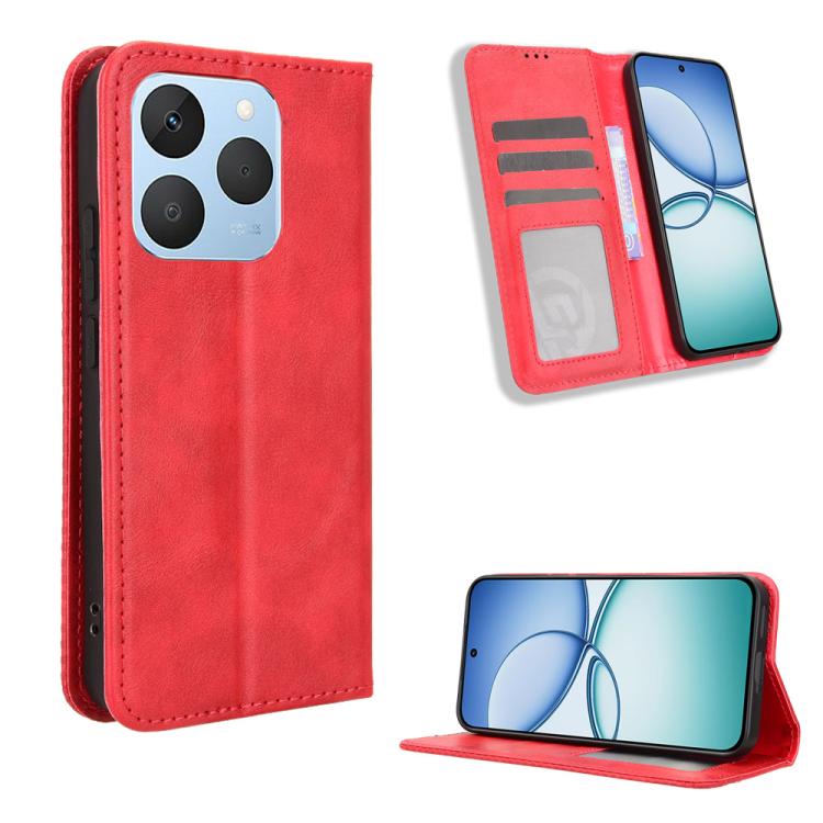Custodia in pelle con fibbia magnetica per Realme P4 Pro 5G