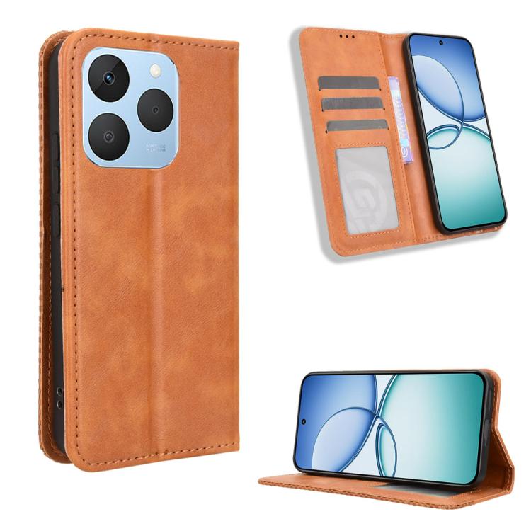 Custodia in pelle con fibbia magnetica per Realme P4 Pro 5G