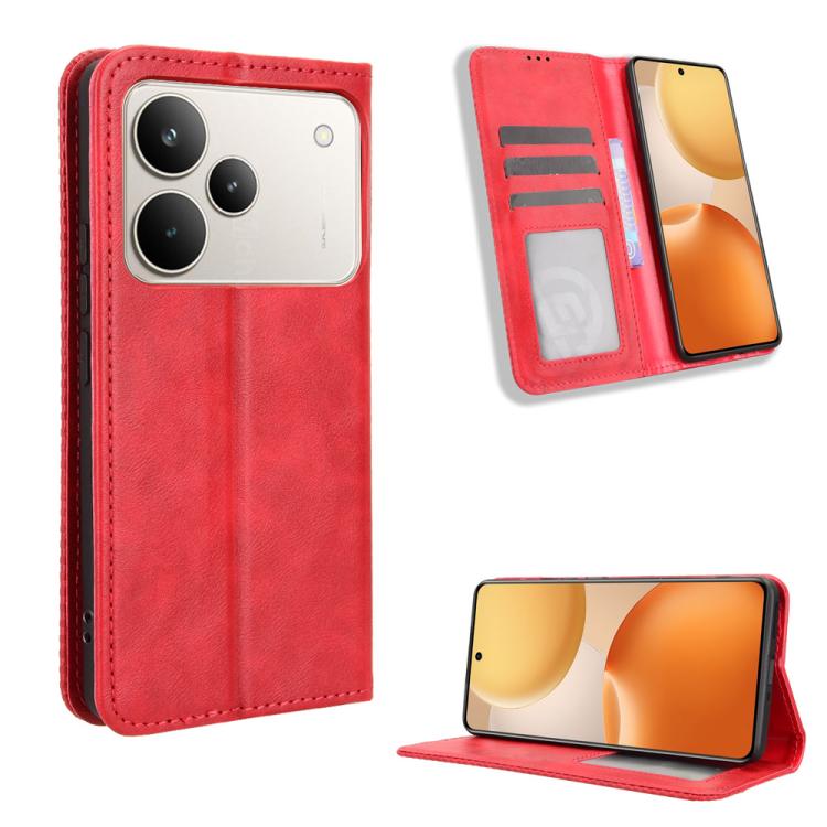 Custodia in pelle con fibbia magnetica per Realme P4 Pro 5G
