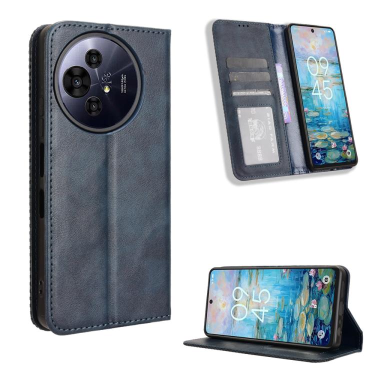 Custodia per telefono in pelle con trama retrò con fibbia magnetica, For TCL 60 SE NxtPaper 5G, For TCL 60 NxtPaper, For TCL 605 / 60 SE, For TCL 60R 5G, For TCL 503, For TCL 50 NxtPaper 5G / 50 Pro NxtPaper 5G