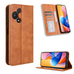 Custodia per telefono in pelle con trama retrò con fibbia magnetica, For TCL 60 SE NxtPaper 5G, For TCL 60 NxtPaper, For TCL 605 / 60 SE, For TCL 60R 5G, For TCL 503, For TCL 50 NxtPaper 5G / 50 Pro NxtPaper 5G
