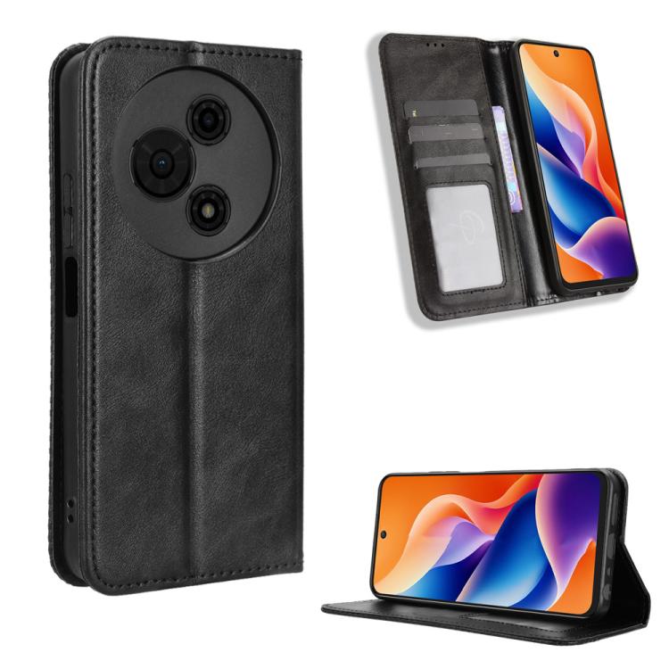 Custodia per telefono in pelle con trama retrò con fibbia magnetica, For TCL 60 SE NxtPaper 5G, For TCL 60 NxtPaper, For TCL 605 / 60 SE, For TCL 60R 5G, For TCL 503, For TCL 50 NxtPaper 5G / 50 Pro NxtPaper 5G