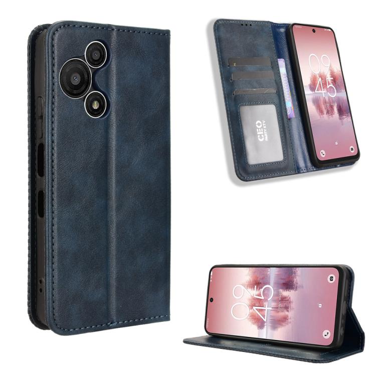 Custodia per telefono in pelle con trama retrò con fibbia magnetica, For TCL 60 SE NxtPaper 5G, For TCL 60 NxtPaper, For TCL 605 / 60 SE, For TCL 60R 5G, For TCL 503, For TCL 50 NxtPaper 5G / 50 Pro NxtPaper 5G