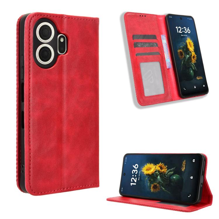 Custodia per telefono in pelle con trama retrò con fibbia magnetica, For TCL K70 5G / K70 XE, For TCL K70 SE T453D, For TCL K70 4G / K70 Power 4G, For TCL NxtPaper 70 Pro 5G, For TCL K32 5G / K33 5G, For TCL NxtPaper 60 Ultra 5G
