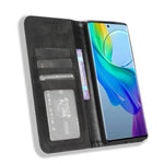 Custodia per telefono in pelle con trama retrò con fibbia magnetica, For vivo Y78 Plus, For vivo Y16 / iQOO Z7i, For vivo Y100 5G, For vivo Y33T / Y33s / Y21 / Y21s, For vivo Y33T 2023 V2317A