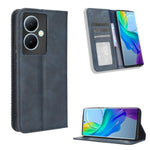 Custodia per telefono in pelle con trama retrò con fibbia magnetica, For vivo Y78 Plus, For vivo Y16 / iQOO Z7i, For vivo Y100 5G, For vivo Y33T / Y33s / Y21 / Y21s, For vivo Y33T 2023 V2317A