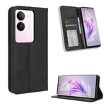 Custodia per telefono in pelle con trama retrò con fibbia magnetica, For vivo Y17s 4G, For vivo V29e 5G, For vivo Y27 / Y36 5G / 4G, For vivo Y35+ 5G, For vivo S17 5G / S17 Pro, For vivo S17e