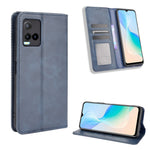 Custodia per telefono in pelle con trama retrò con fibbia magnetica, For vivo Y78 Plus, For vivo Y16 / iQOO Z7i, For vivo Y100 5G, For vivo Y33T / Y33s / Y21 / Y21s, For vivo Y33T 2023 V2317A