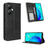 Custodia per telefono in pelle con trama retrò con fibbia magnetica, For vivo Y17s 4G, For vivo V29e 5G, For vivo Y27 / Y36 5G / 4G, For vivo Y35+ 5G, For vivo S17 5G / S17 Pro, For vivo S17e