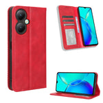 Custodia per telefono in pelle con trama retrò con fibbia magnetica, For vivo Y17s 4G, For vivo V29e 5G, For vivo Y27 / Y36 5G / 4G, For vivo Y35+ 5G, For vivo S17 5G / S17 Pro, For vivo S17e