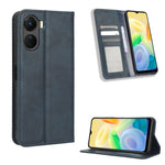 Custodia per telefono in pelle con trama retrò con fibbia magnetica, For vivo Y78 Plus, For vivo Y16 / iQOO Z7i, For vivo Y100 5G, For vivo Y33T / Y33s / Y21 / Y21s, For vivo Y33T 2023 V2317A