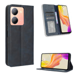 Custodia per telefono in pelle con trama retrò con fibbia magnetica, For vivo Y17s 4G, For vivo V29e 5G, For vivo Y27 / Y36 5G / 4G, For vivo Y35+ 5G, For vivo S17 5G / S17 Pro, For vivo S17e