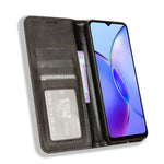 Custodia per telefono in pelle con trama retrò con fibbia magnetica, For vivo Y17s 4G, For vivo V29e 5G, For vivo Y27 / Y36 5G / 4G, For vivo Y35+ 5G, For vivo S17 5G / S17 Pro, For vivo S17e