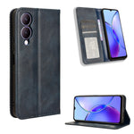 Custodia per telefono in pelle con trama retrò con fibbia magnetica, For vivo Y17s 4G, For vivo V29e 5G, For vivo Y27 / Y36 5G / 4G, For vivo Y35+ 5G, For vivo S17 5G / S17 Pro, For vivo S17e
