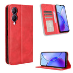 Custodia per telefono in pelle con trama retrò con fibbia magnetica, For vivo Y78 Plus, For vivo Y16 / iQOO Z7i, For vivo Y100 5G, For vivo Y33T / Y33s / Y21 / Y21s, For vivo Y33T 2023 V2317A