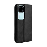 Custodia per telefono in pelle con trama retrò con fibbia magnetica, For vivo V30 5G / V30 Pro 5G, For vivo S18 5G / S18 Pro, For vivo S18e 5G, For vivo X100 Pro 5G, For vivo X100 5G, For vivo V29E / Y200 5G