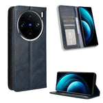 Custodia per telefono in pelle con trama retrò con fibbia magnetica, For vivo V30 5G / V30 Pro 5G, For vivo S18 5G / S18 Pro, For vivo S18e 5G, For vivo X100 Pro 5G, For vivo X100 5G, For vivo V29E / Y200 5G