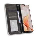 Custodia per telefono in pelle con trama retrò con fibbia magnetica, For vivo S19 5G, For vivo Y28 4G, For vivo X100 Ultra 5G, For vivo Y38 5G / Y200i 5G, For vivo Y03 4G, For vivo Y200e 5G / Y100 5G IND