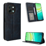 Custodia per telefono in pelle con trama retrò con fibbia magnetica, For vivo V40 Lite 4G / 5G IDN, For vivo V40e 5G / iQOO Z9S 5G, For vivo T3 Pro 5G / iQOO Z9S Pro 5G, For vivo V30e 5G / V40 Lite 5G, For vivo Y58 5G, For vivo S19 Pro 5G / V40 5G